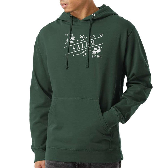 Cotton Heritage Unisex Cotton Premium 8.5 Oz Fleece Pullover Hoodies Printed with a Customizable WINTER & FALL SLANT COLLECTION Design - Mercantile 12