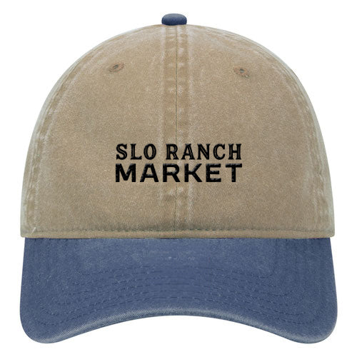 Custom BRAND / LOGO Washed Cotton Twill 6 Panel Low Cap