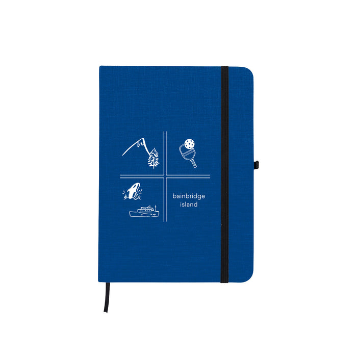 Custom SQUARES Polycanvas Cover Heathered Journal