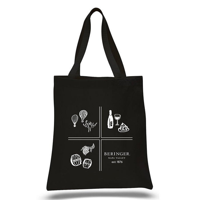 12 Oz. Colored Canvas Simple Tote Bag Printed with a Customizable SQUARES COLLECTION Design