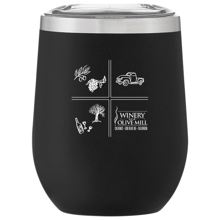 Custom Wholesale 12 Oz. Stainless Insulated Stemless Wine Cup