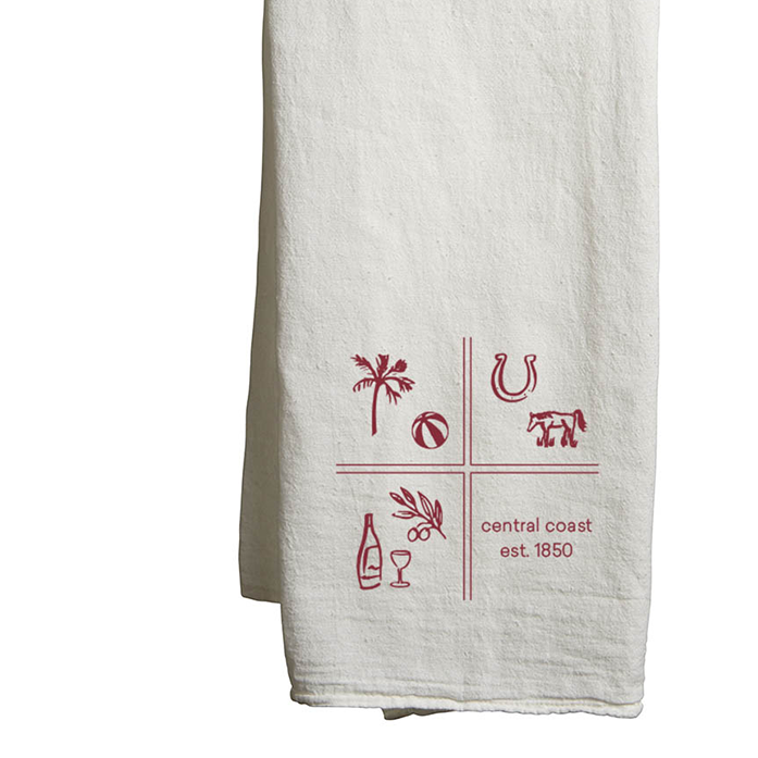 22" x 38" Flour Sack Tea Towel Printed with a Customizable SQUARES COLLECTION Design