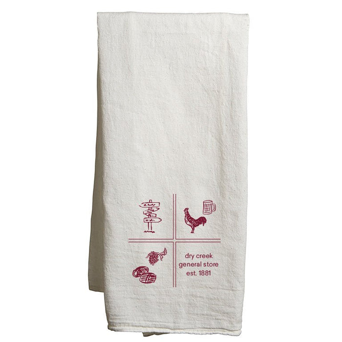 22" x 38" Flour Sack Tea Towel Printed with a Customizable SQUARES COLLECTION Design