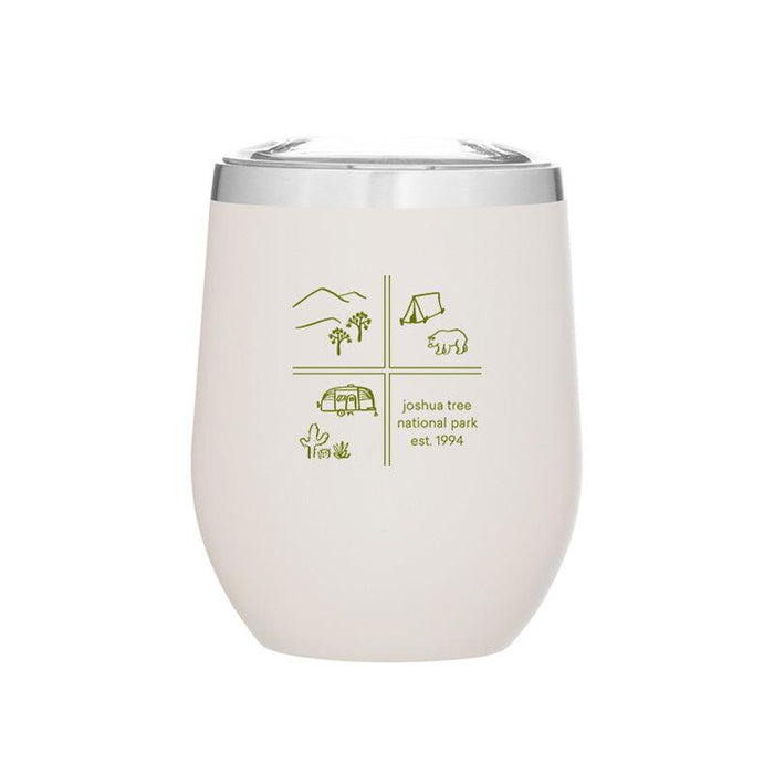 12 Oz. Stainless Insulated Stemless Wine Cup Printed with a Customizable WEST SQUARES COLLECTION Design - Mercantile 12