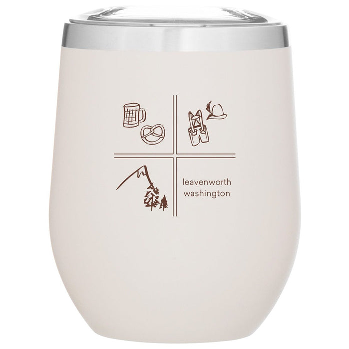 Custom Wholesale 12 Oz. Stainless Insulated Stemless Wine Cup