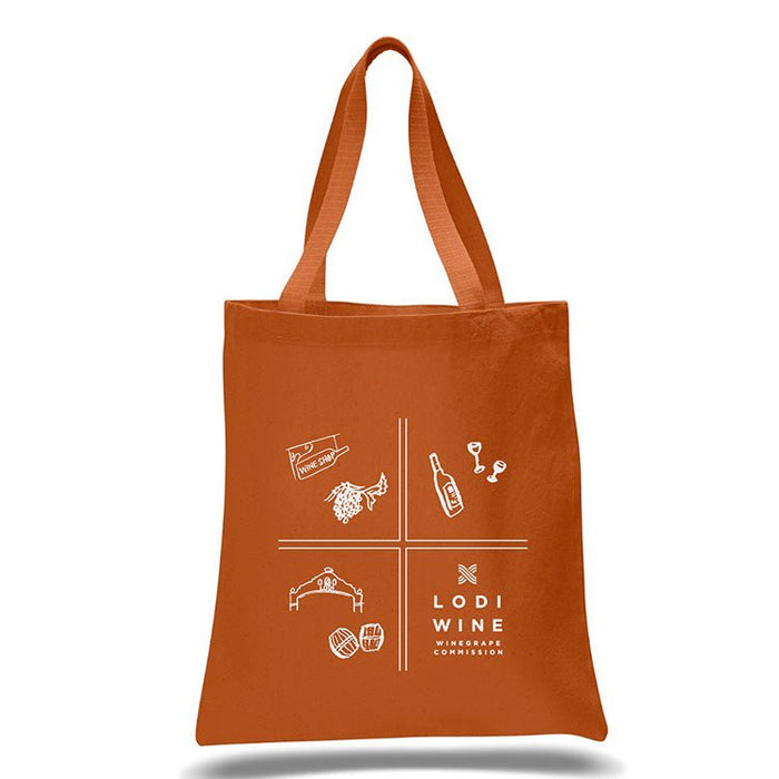12 Oz. Colored Canvas Simple Tote Bag Printed with a Customizable SQUARES COLLECTION Design