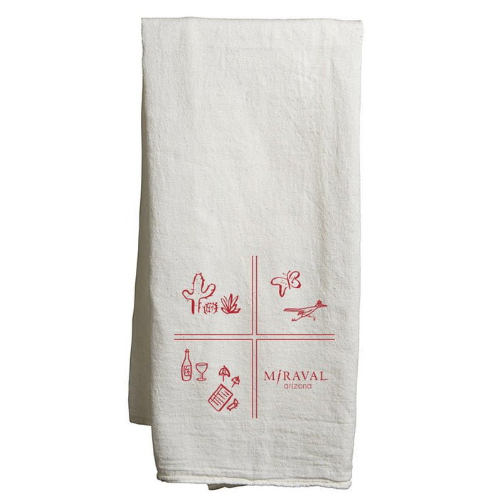 22" x 38" Flour Sack Tea Towel Printed with a Customizable SQUARES COLLECTION Design