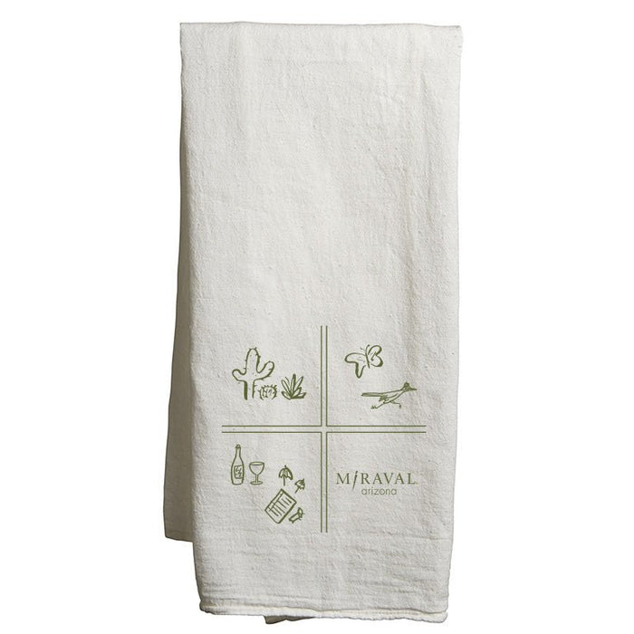 22" x 38" Flour Sack Tea Towel Printed with a Customizable SQUARES COLLECTION Design