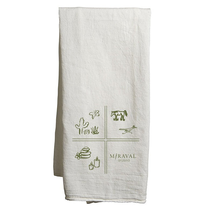 22" x 38" Flour Sack Tea Towel Printed with a Customizable SQUARES COLLECTION Design