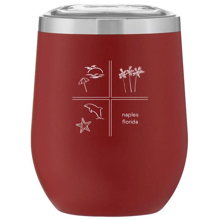 Custom Wholesale 12 Oz. Stainless Insulated Stemless Wine Cup