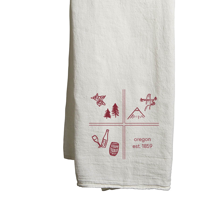 22" x 38" Flour Sack Tea Towel Printed with a Customizable SQUARES COLLECTION Design