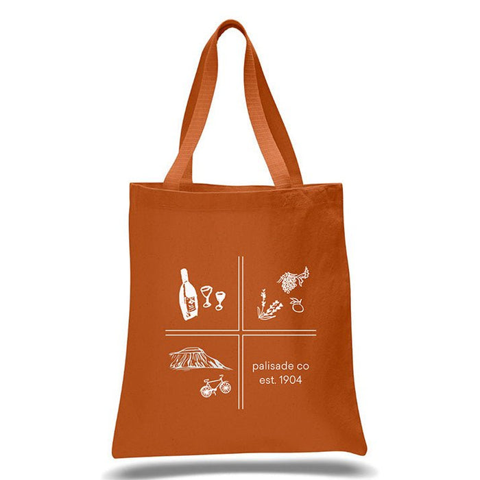 12 Oz. Colored Canvas Simple Tote Bag Printed with a Customizable SQUARES COLLECTION Design