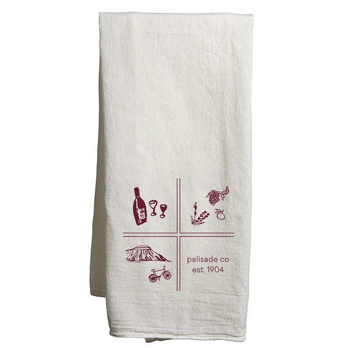 22" x 38" Flour Sack Tea Towel Printed with a Customizable SQUARES COLLECTION Design