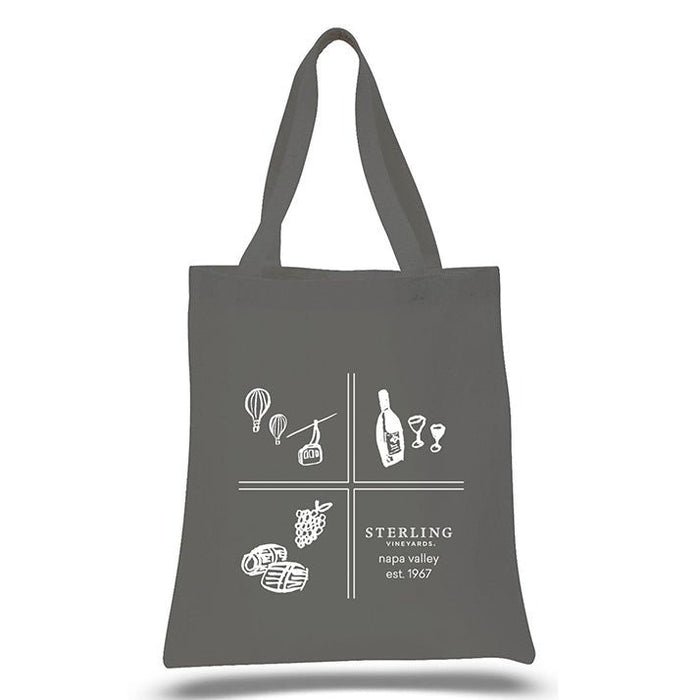 12 Oz. Colored Canvas Simple Tote Bag Printed with a Customizable SQUARES COLLECTION Design