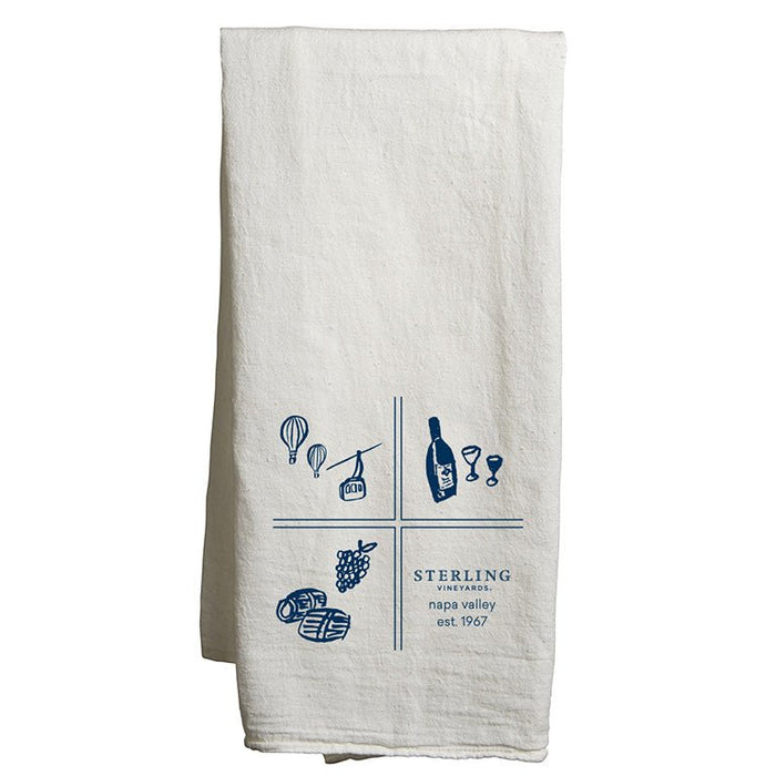 22" x 38" Flour Sack Tea Towel Printed with a Customizable SQUARES COLLECTION Design