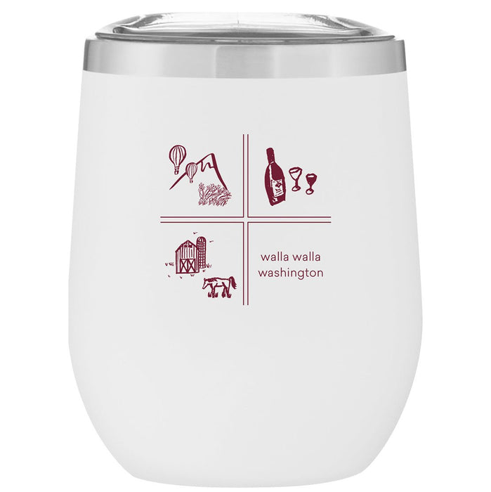 Custom Wholesale 12 Oz. Stainless Insulated Stemless Wine Cup