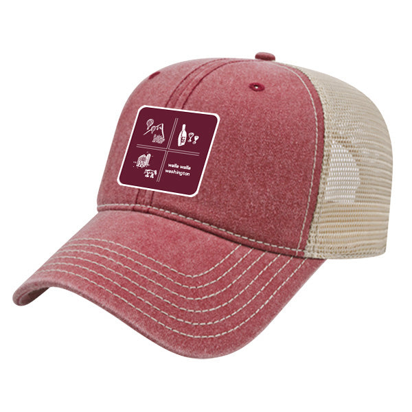 Custom SQUARES Cap America Semi Twill 6 Panel Trucker Cap