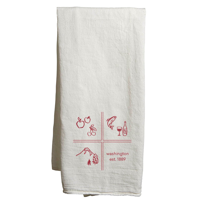 22" x 38" Flour Sack Tea Towel Printed with a Customizable SQUARES COLLECTION Design