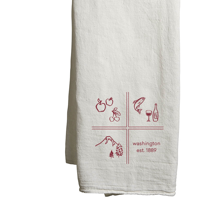 22" x 38" Flour Sack Tea Towel Printed with a Customizable SQUARES COLLECTION Design