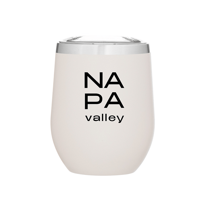 12 Oz. Stainless Insulated Stemless Wine Cups Printed with a Customizable STACK COLLECTION Design