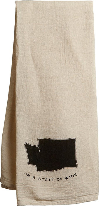 22" x 38" Flour Sack Tea Towel Printed with a Customizable STATE  Design