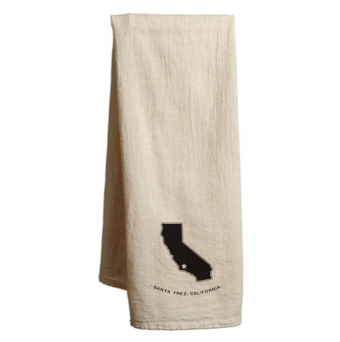 22" x 38" Flour Sack Tea Towel Printed with a Customizable STATE  Design