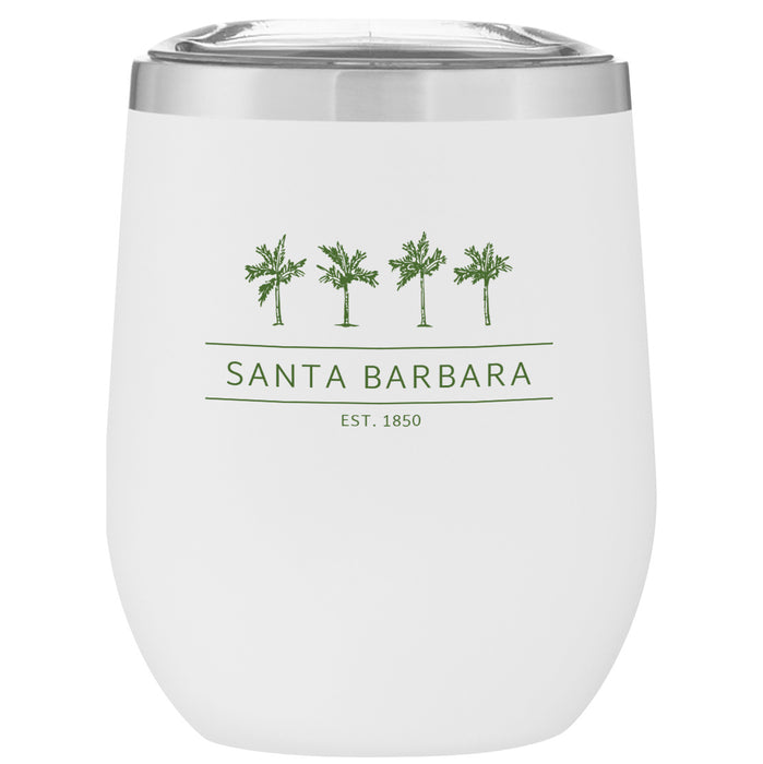 Custom Wholesale 12 Oz. Stainless Insulated Stemless Wine Cup Printed in VISTA COLLECTION Design