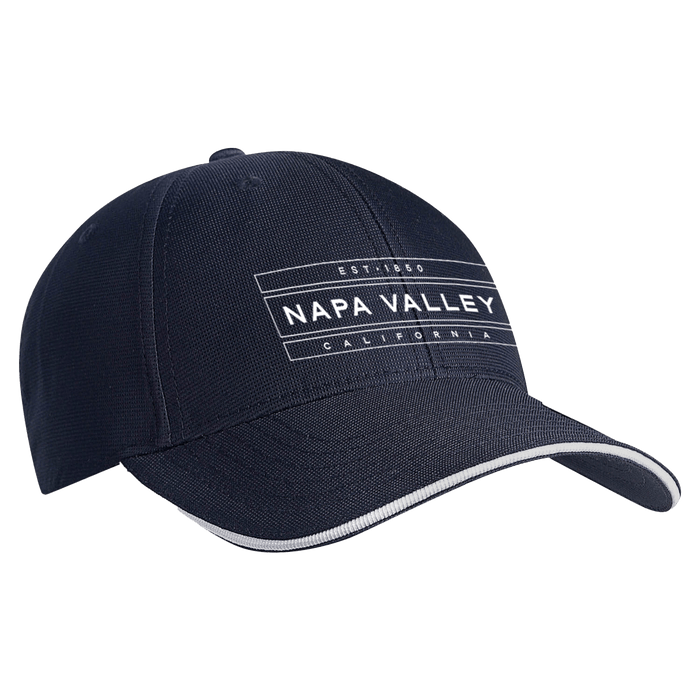 Quake  City Unisex Micro Check Performance Contrast Sandwich Cap Printed with a Customizable STRIPE COLLECTION Design