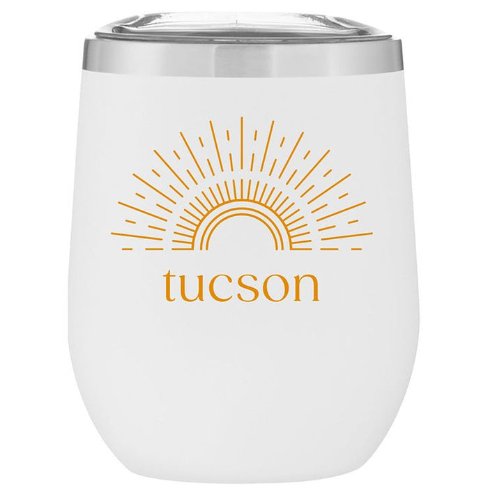 Custom Wholesale 12 Oz. Stainless Insulated Stemless Wine Cup