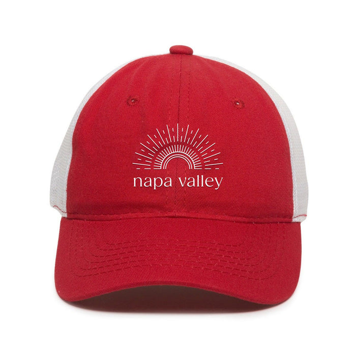 Custom SUNSHINE Garment Washed Cotton Twill Trucker Cap