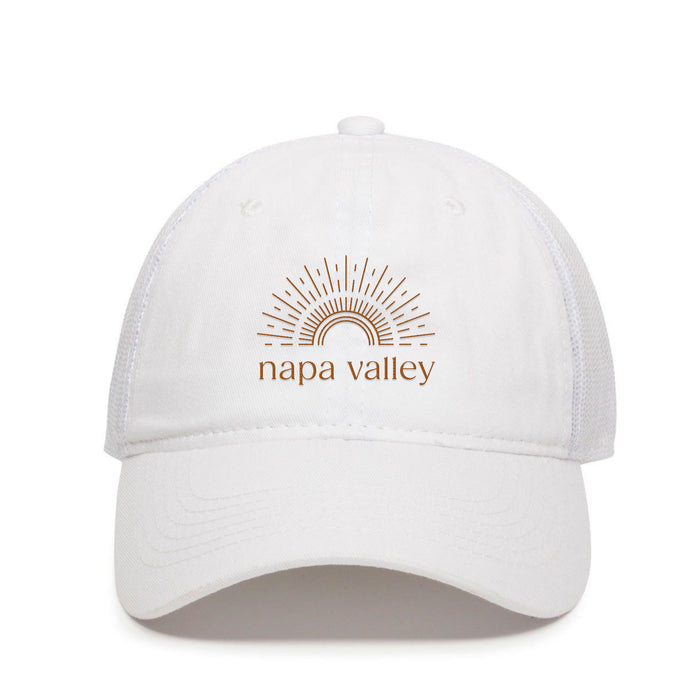 Custom SUNSHINE Garment Washed Cotton Twill Trucker Cap