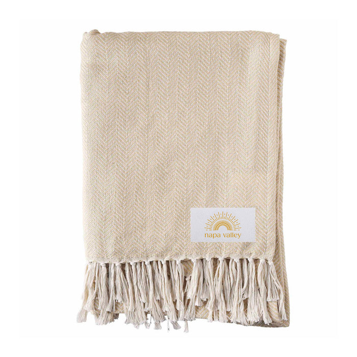 Custom Wholesale reGen rPET Woven Throw Blanket