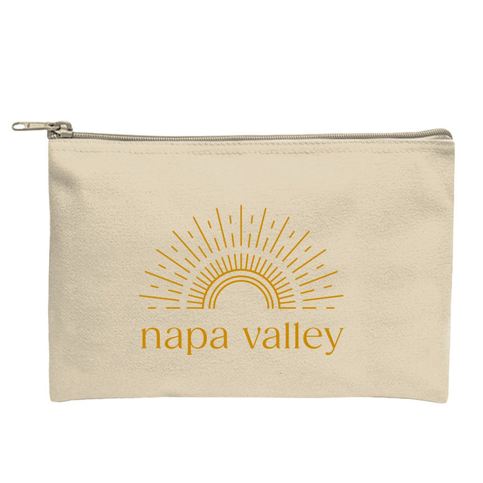 Custom SUNSHINE 14 oz. Recycled Canvas Zippered Pouch
