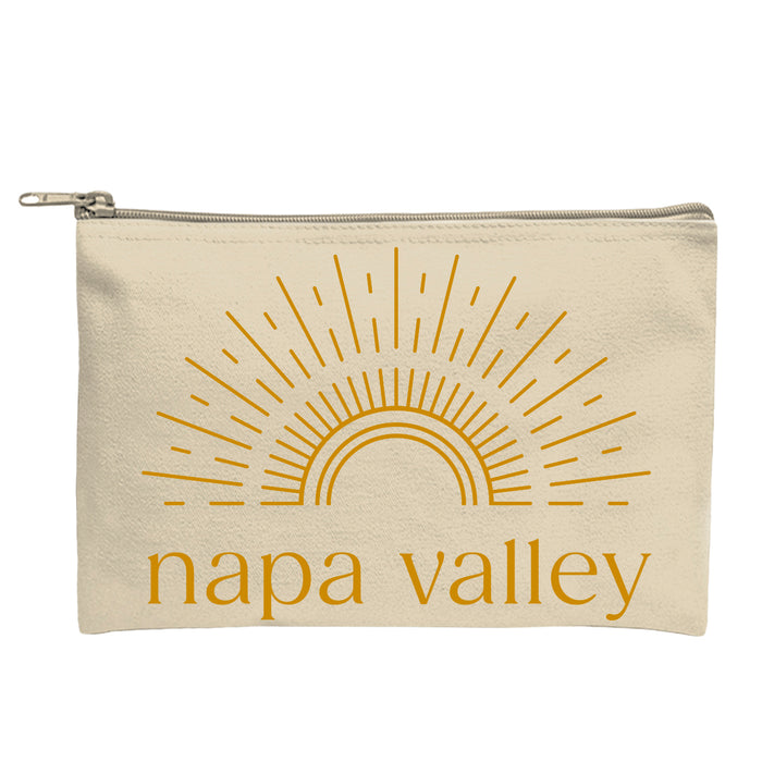 Custom SUNSHINE 14 oz. Recycled Canvas Zippered Pouch