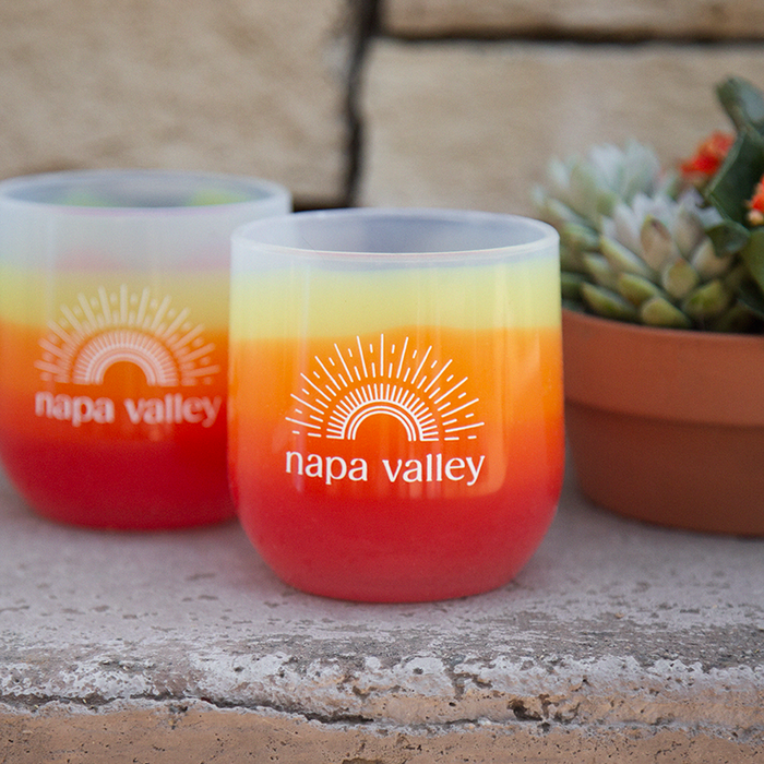 Custom SUNSHINE 12 Oz. Silicone Silipint Wine Cup