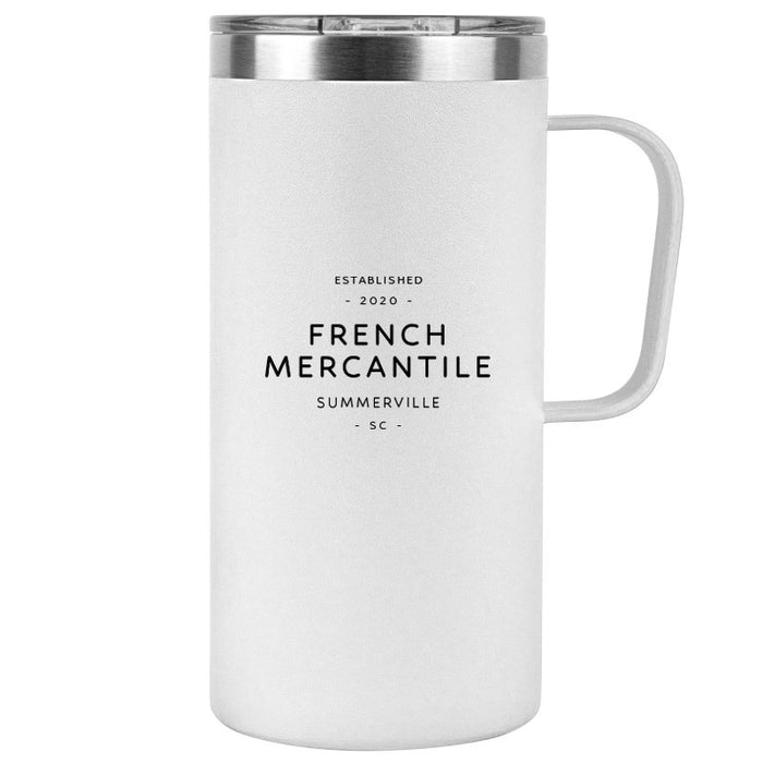 20 Oz. Tall Stainless Insulated Mug Printed with a Customizable TEXT COLLECTION Design