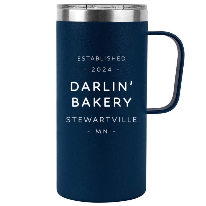 20 Oz. Tall Stainless Insulated Mug Printed with a Customizable TEXT COLLECTION Design