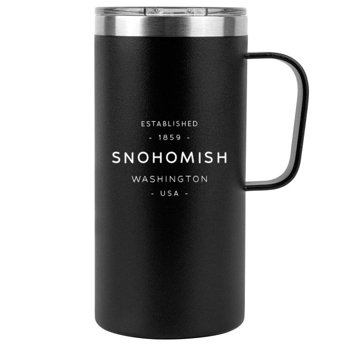 20 Oz. Tall Stainless Insulated Mug Printed with a Customizable TEXT COLLECTION Design