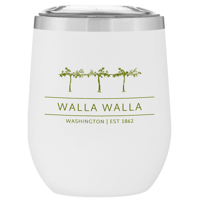 Custom Wholesale 12 Oz. Stainless Insulated Stemless Wine Cup Printed in VISTA COLLECTION Design