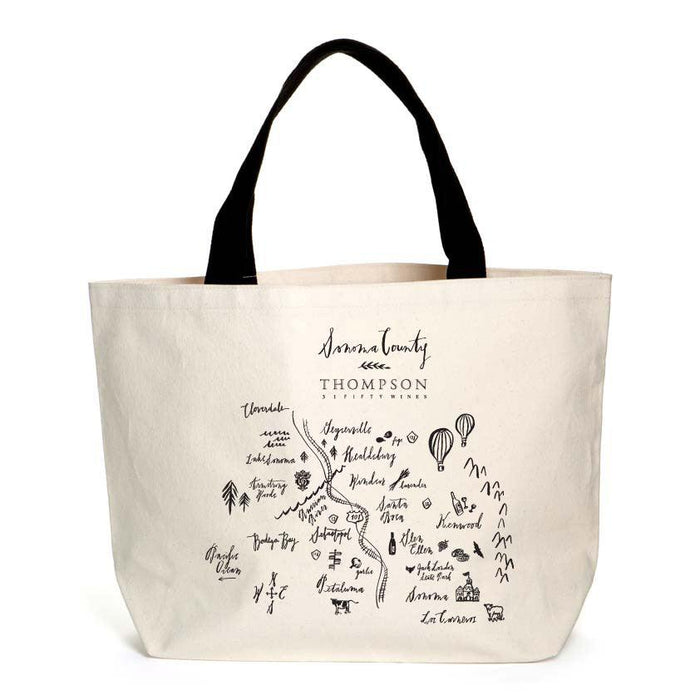 18 Oz. Heavyweight Tote in a Customizable Calligraphy Map Collection Design - Mercantile 12