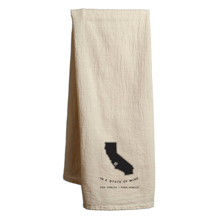22" x 38" Flour Sack Tea Towel Printed with a Customizable STATE  Design