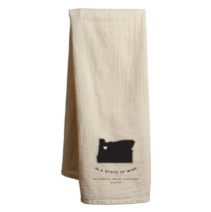 Custom Wholesale Flour Sack Tea Towels - Natural Printed in STATE  Design