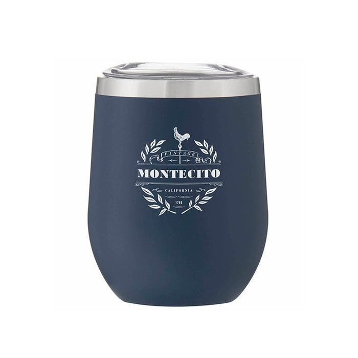 Custom Wholesale 12 Oz. Stainless Insulated Stemless Wine Cup Printed in VINTAGE COLLECTION Design