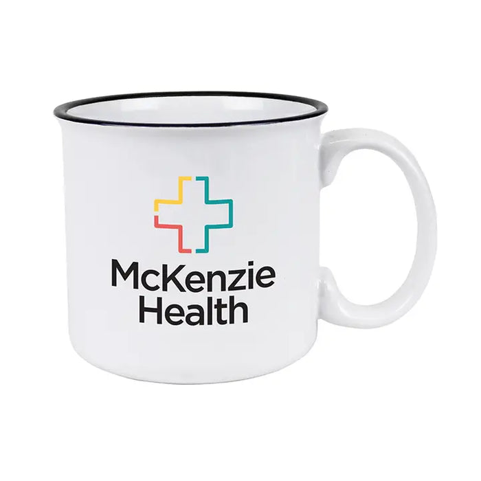 Custom BRAND / LOGO 17 Oz.  Ceramic Campy Mug - White