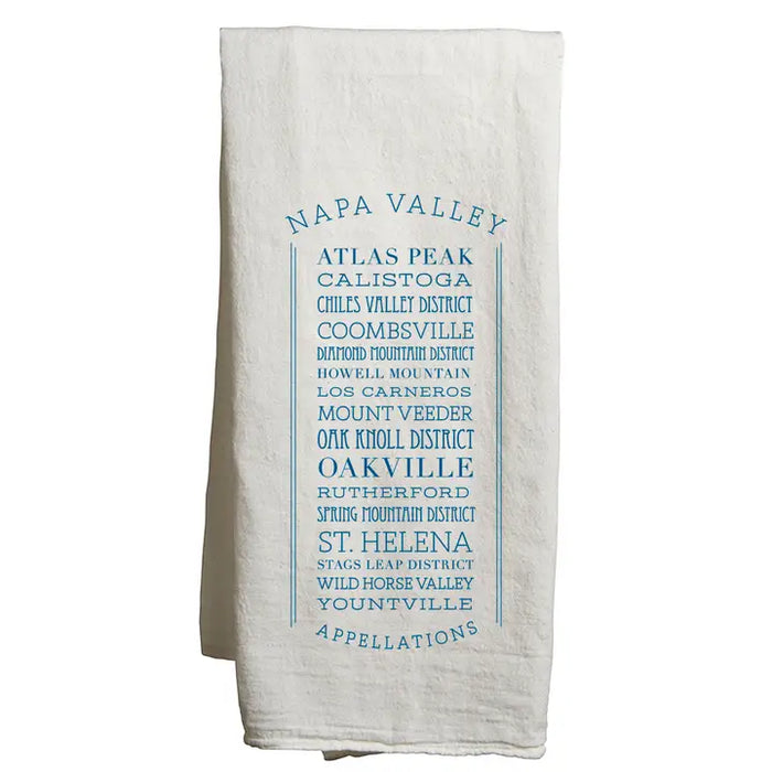 Custom APPELLATIONS  Flour Sack Tea Towel - White