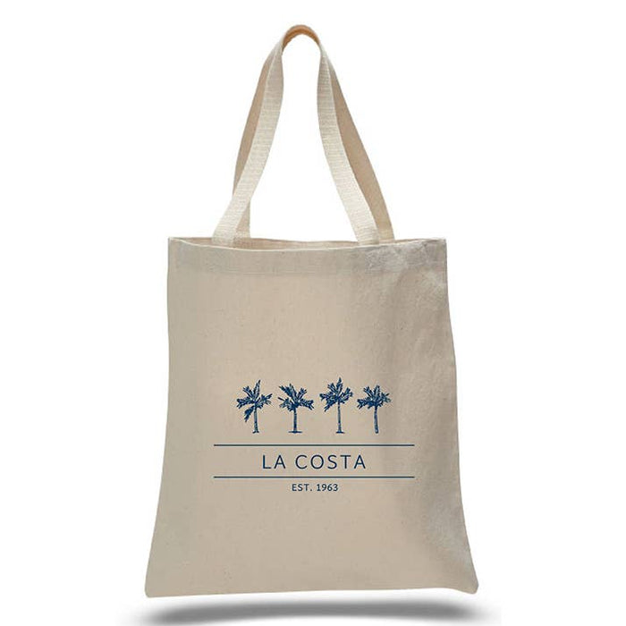 12 Oz. Natural Canvas Simple Tote Bag Printed with a Customizable VISTA COLLECTION Design