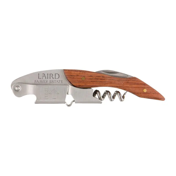 Custom BRAND / LOGO Heavy Duty Wood Double Hinged Corkscrew