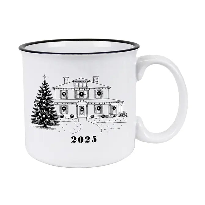 Custom BRAND / LOGO 17 Oz.  Ceramic Campy Mug - White