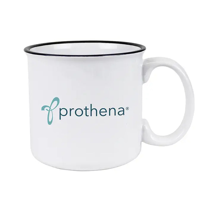 Custom BRAND / LOGO 17 Oz.  Ceramic Campy Mug - White