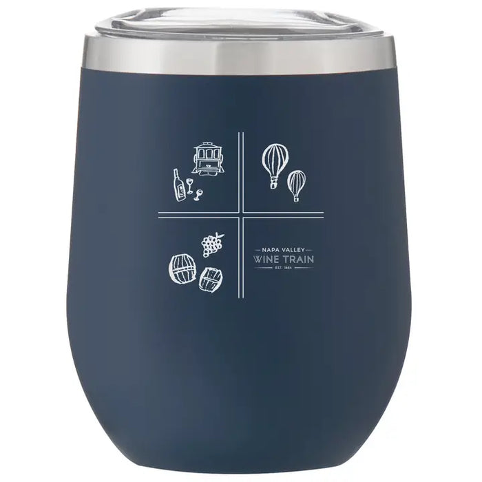 Custom SQUARES 12 Oz. Insulated Stemless Wine Cup